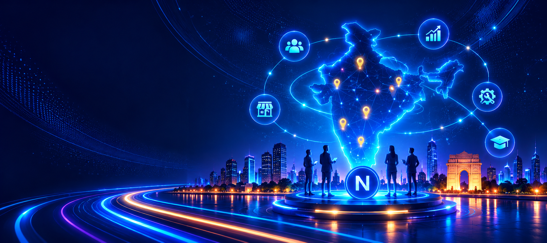 A connected network across India, linking skilled people, customers, businesses and partners